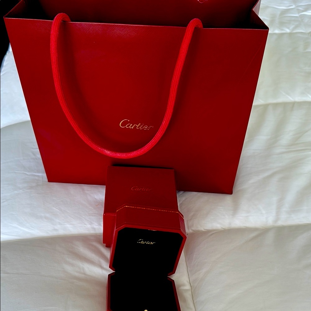 Cartier Red Gift Bag and Box Set